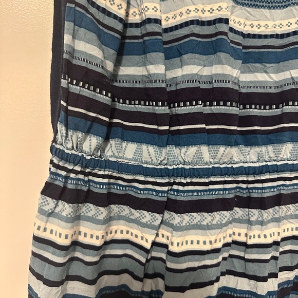 Tommy Hilfiger A-Line Dress Navy Blue White Stripe Sleeveless Size Extra Large - Picture 4 of 10